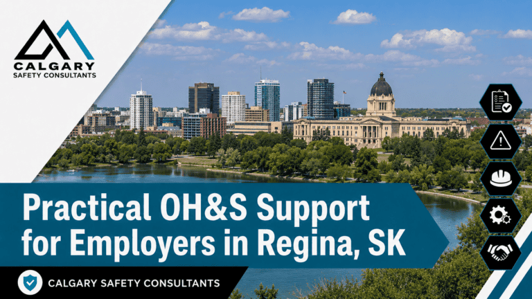 Regina safety consultants reviewing OH&S documentation, SECOR records, hazard assessments, inspections, and safety program evidence for a Saskatchewan employer.