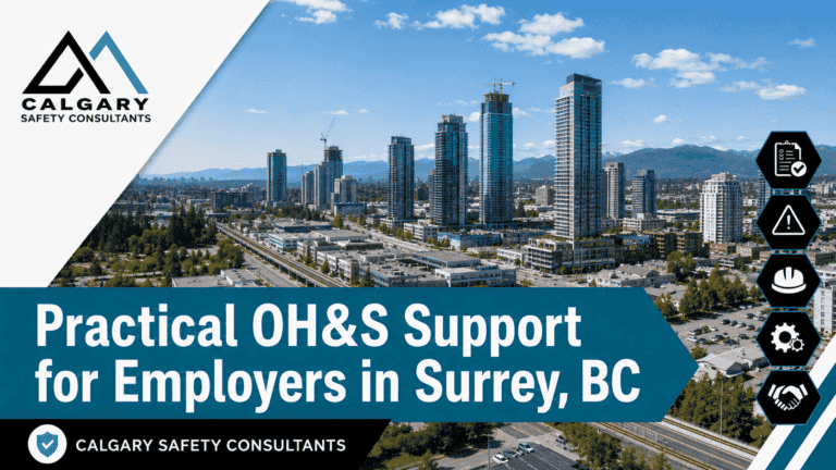 Surrey safety consultants supporting employers with OH&S programs, COR and SECOR preparation, hazard assessments, workplace inspections, incident investigations, and WorkSafeBC compliance in Surrey British Columbia.