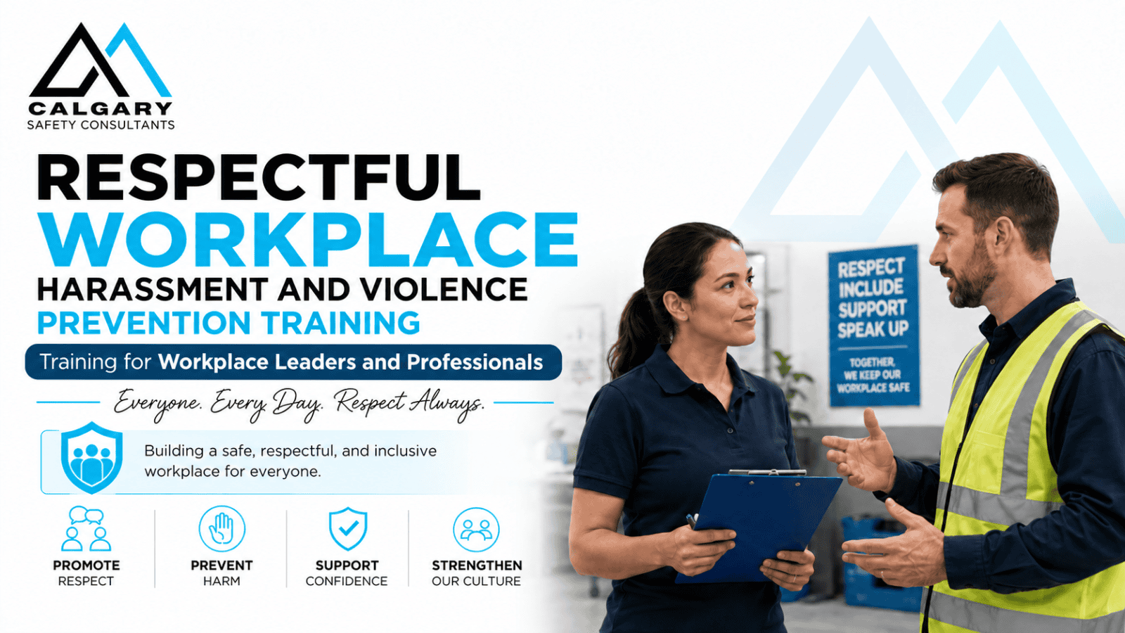 Respectful workplace and harassment training for Canadian leaders