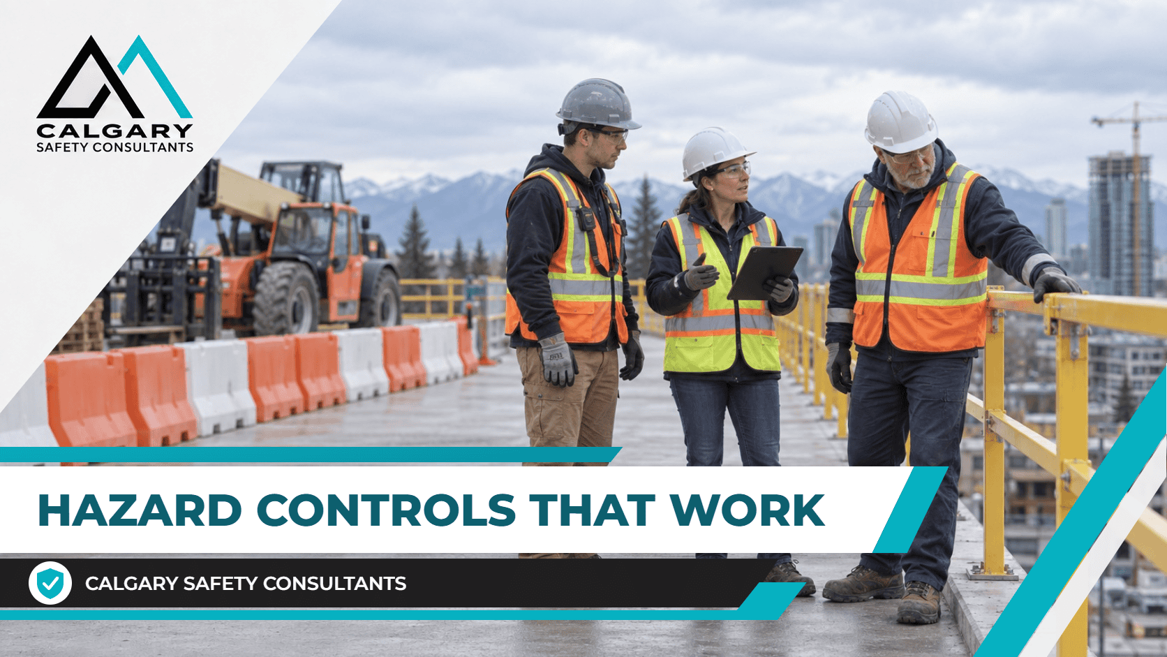 Supervisor verifying hazard controls with workers during hazard assessment and control training